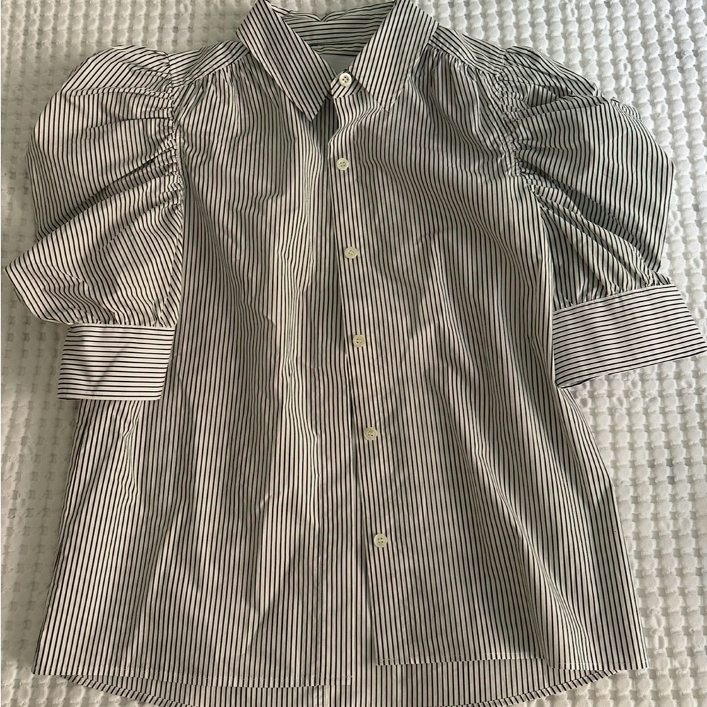 Frame Denim Monochrome Striped Shirt